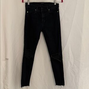 J Brand Black Distressed Skinny Jeans